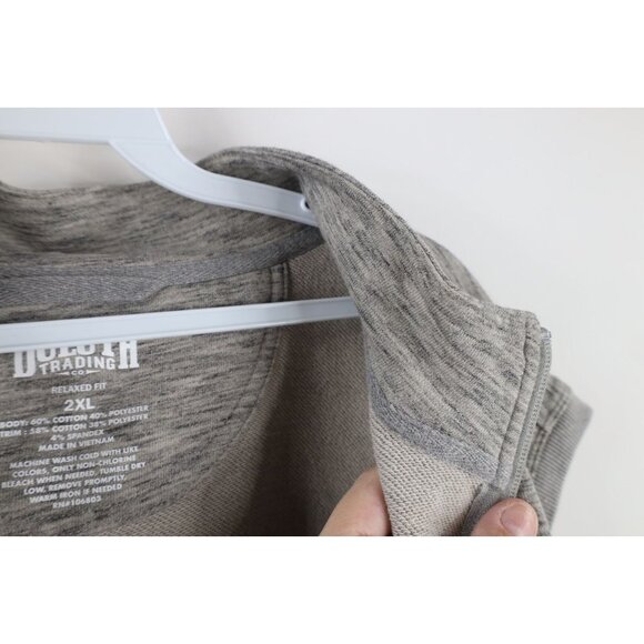 Duluth Trading Co Mens 2XL Relaxed Fit Loophole Half Zip Comfort Vest Sweatshirt - Picture 7 of 11